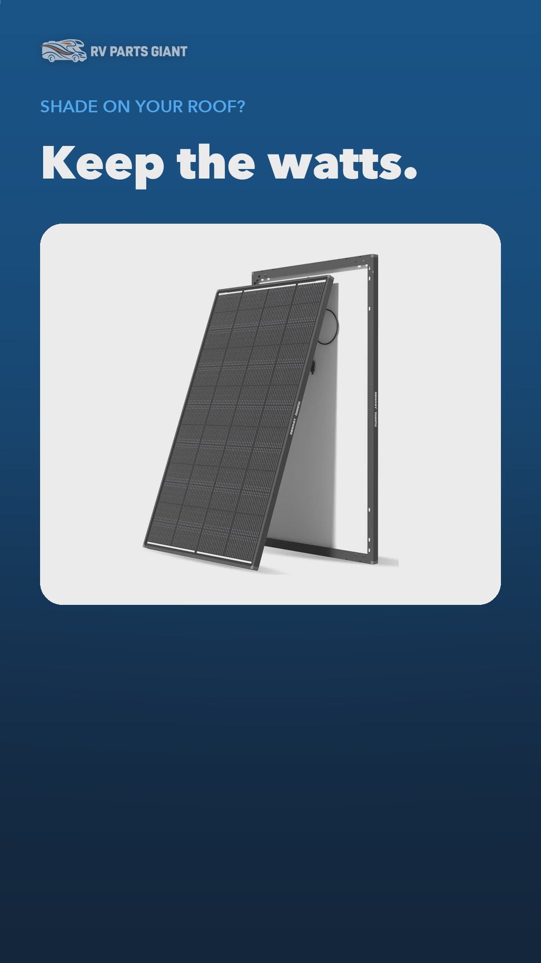 Renogy ShadowFlux 200W Panel product video by RV Parts Giant