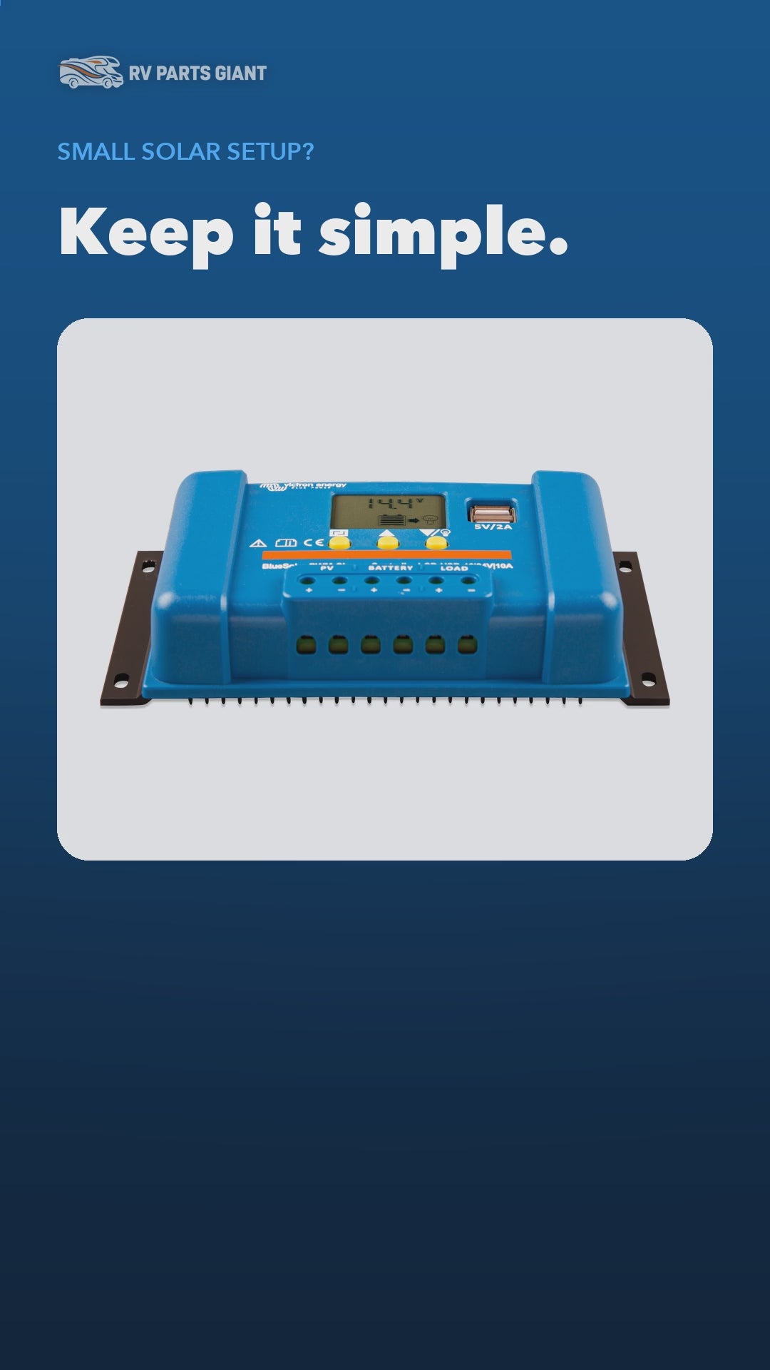 Victron BlueSolar PWM-LCD&USB product video by RV Parts Giant