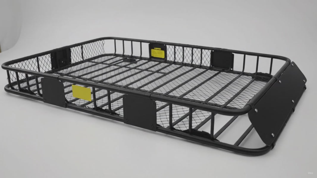 Roof Rack Cargo Basket with Extension 64"x39" – product video