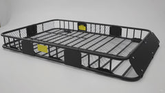 Roof Rack Cargo Basket with Extension 64"x39" – product video