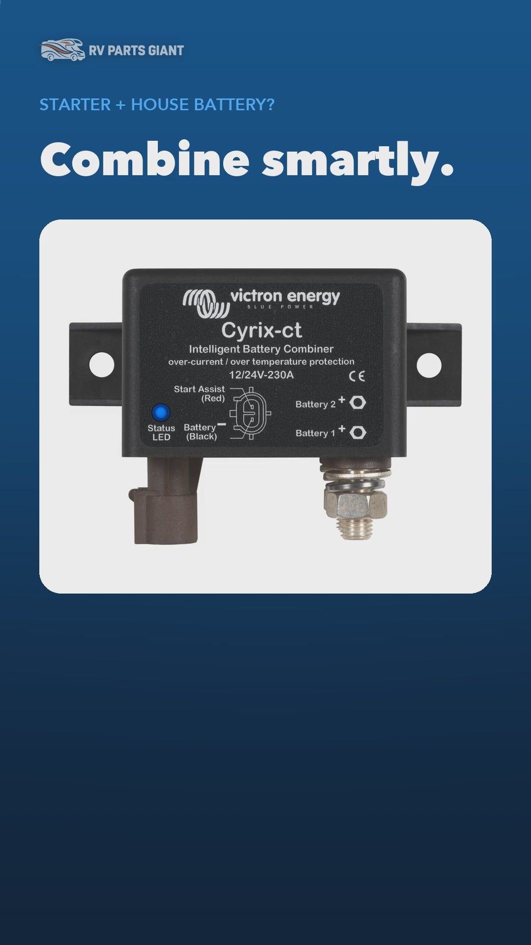Victron Cyrix-ct Battery Combiner product video by RV Parts Giant