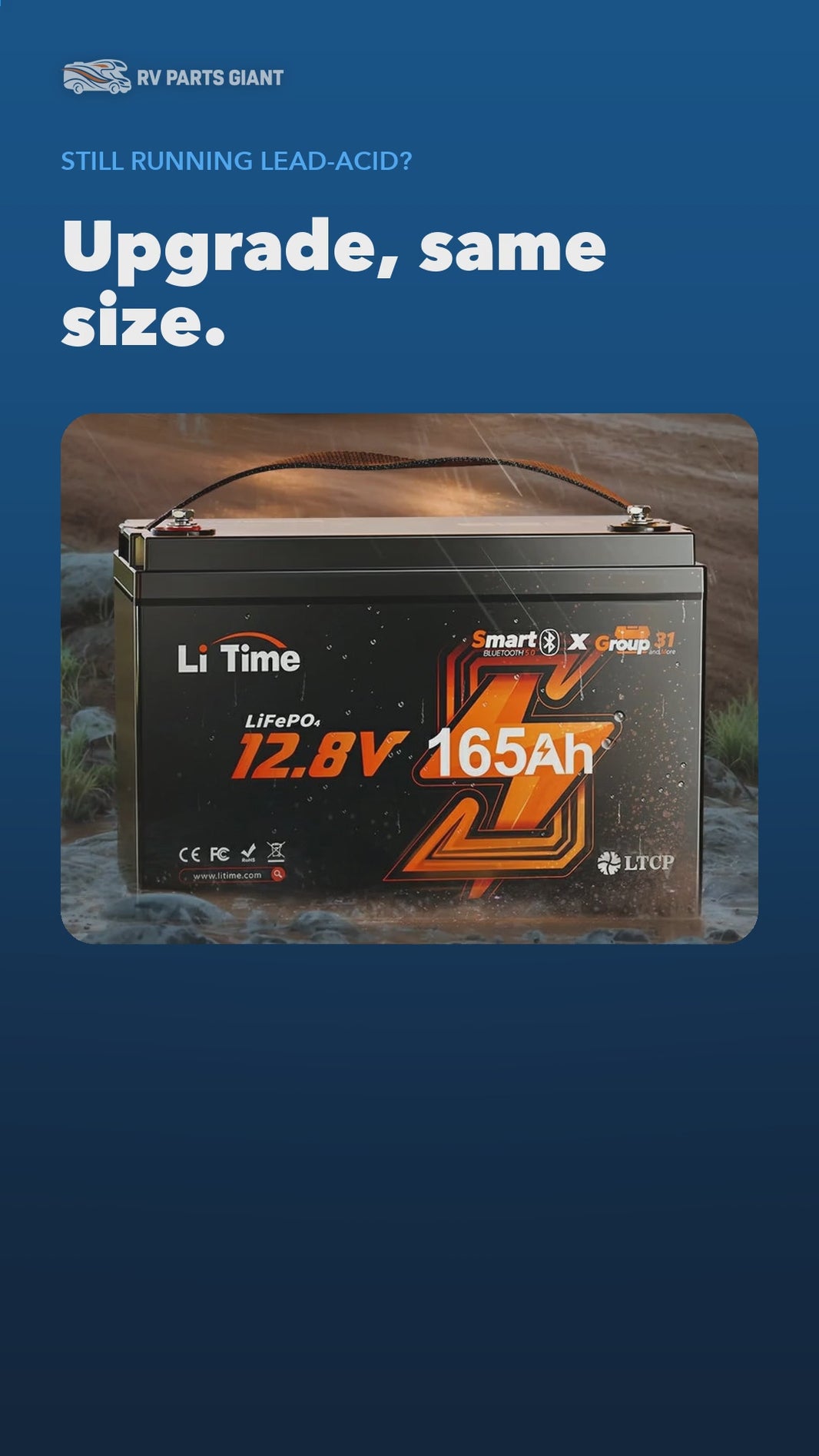 LiTime 12V 165Ah Bluetooth LiFePO4 Battery product video by RV Parts Giant