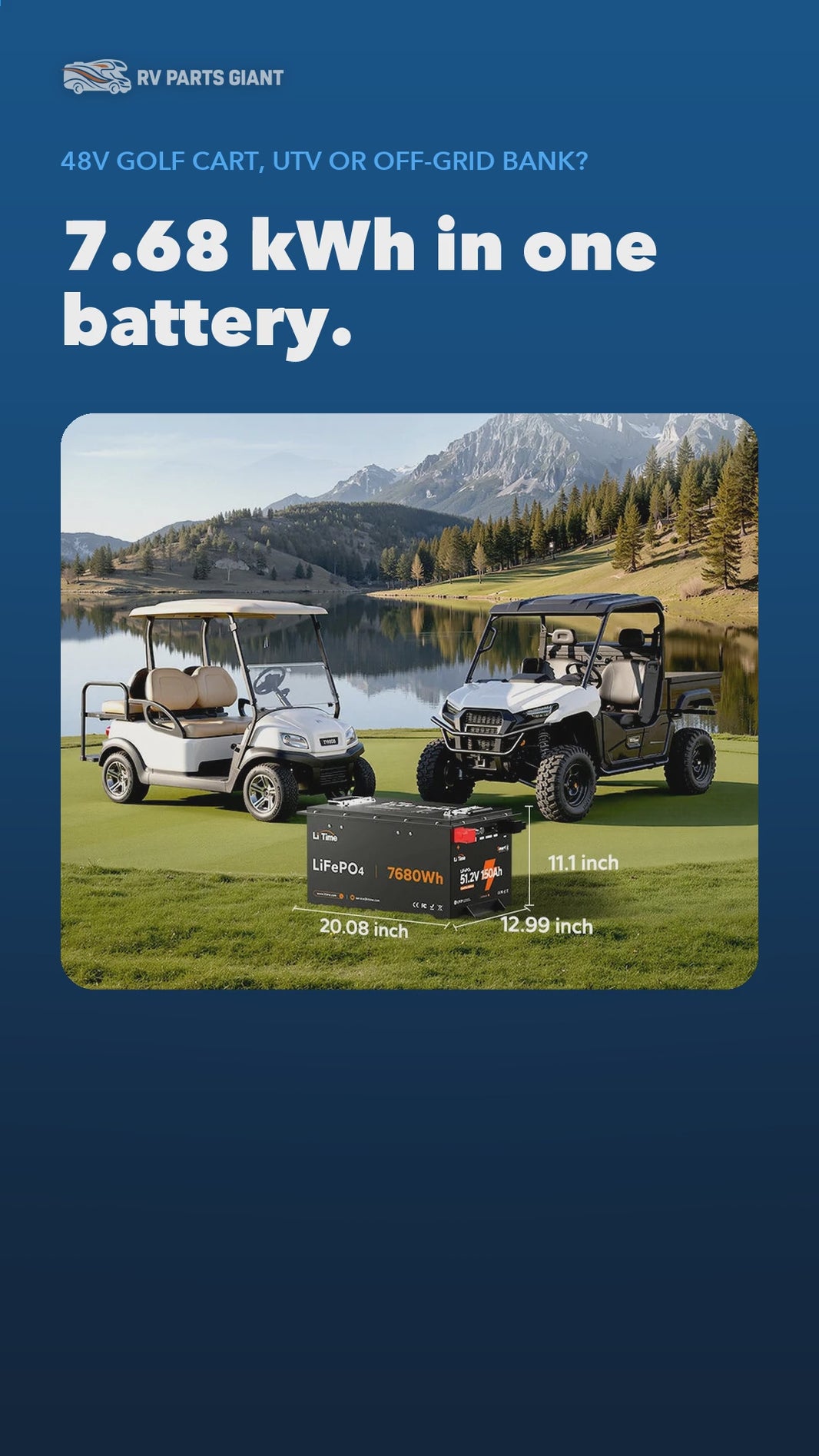 LiTime 48V 150Ah LiFePO4 battery product video by RV Parts Giant
