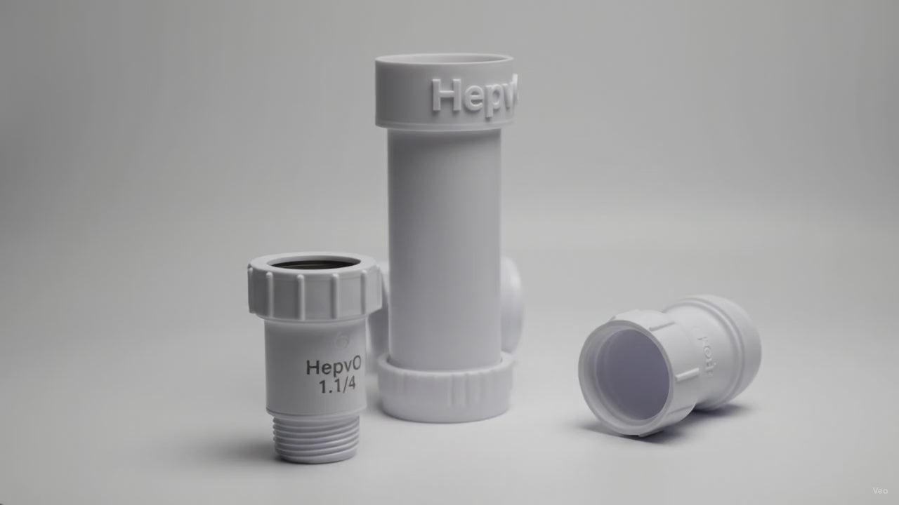 HepvO 1-1/2" Waterless Sink Trap with Angled Adapter – product video