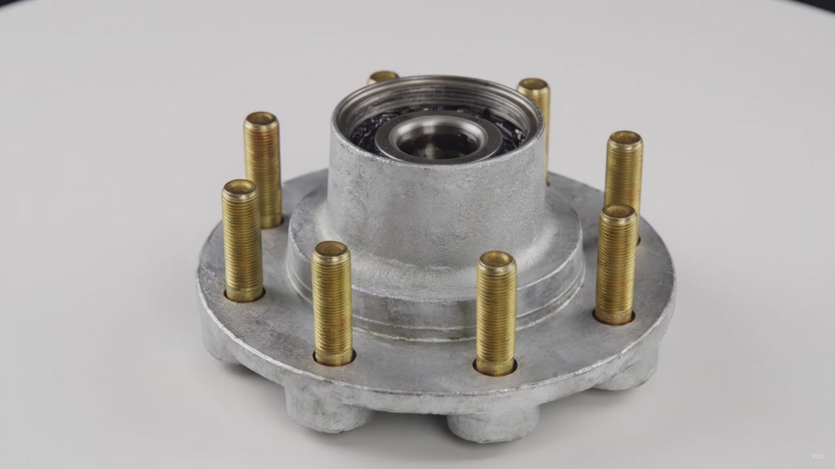 DeeMaxx Galvanized Hub Kit, 8 on 6.5", 5/8" Studs, Threaded (HUB-865T-10-GALV-KIT) – product video