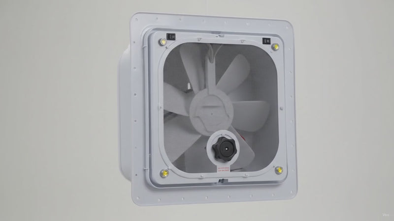 Basic Bathroom Fan with LED Light - 12V – product video