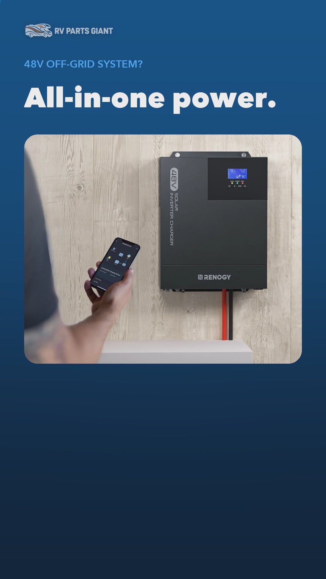Renogy 3500W 48V Solar Inverter Charger product video by RV Parts Giant