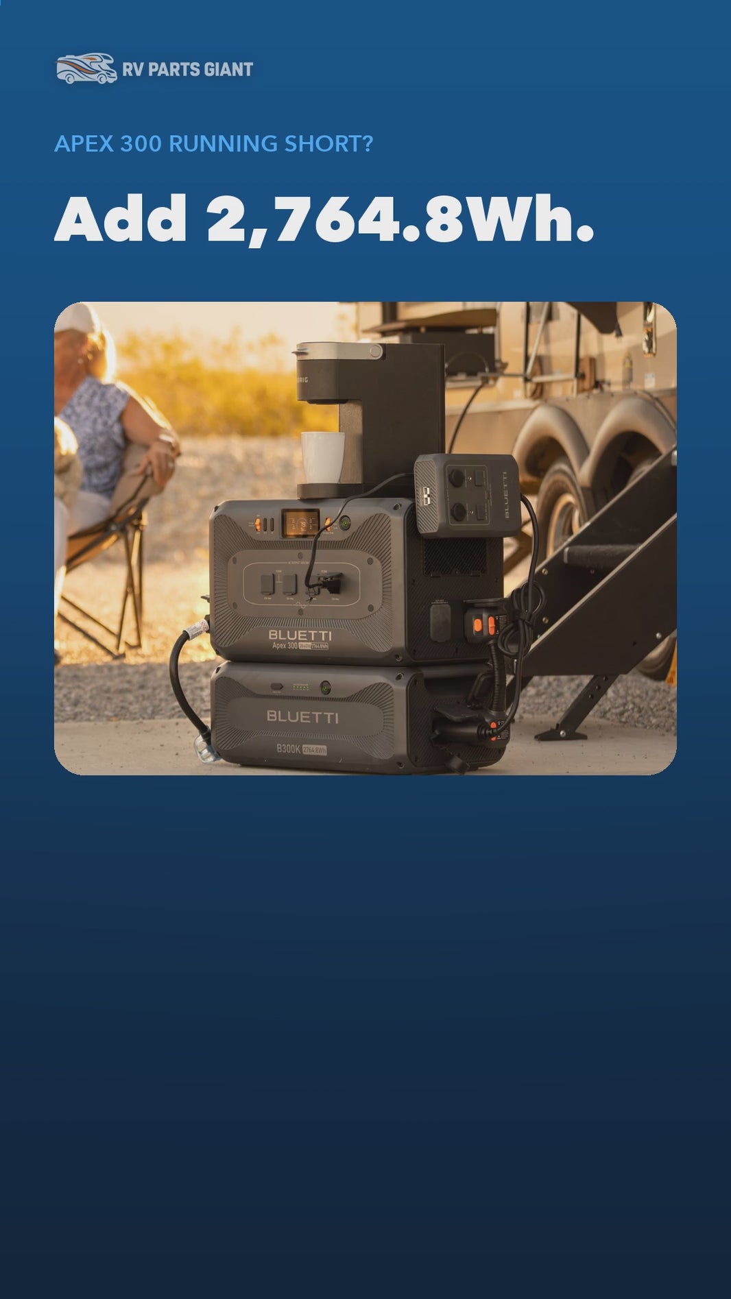 BLUETTI B300K Expansion Battery product video by RV Parts Giant