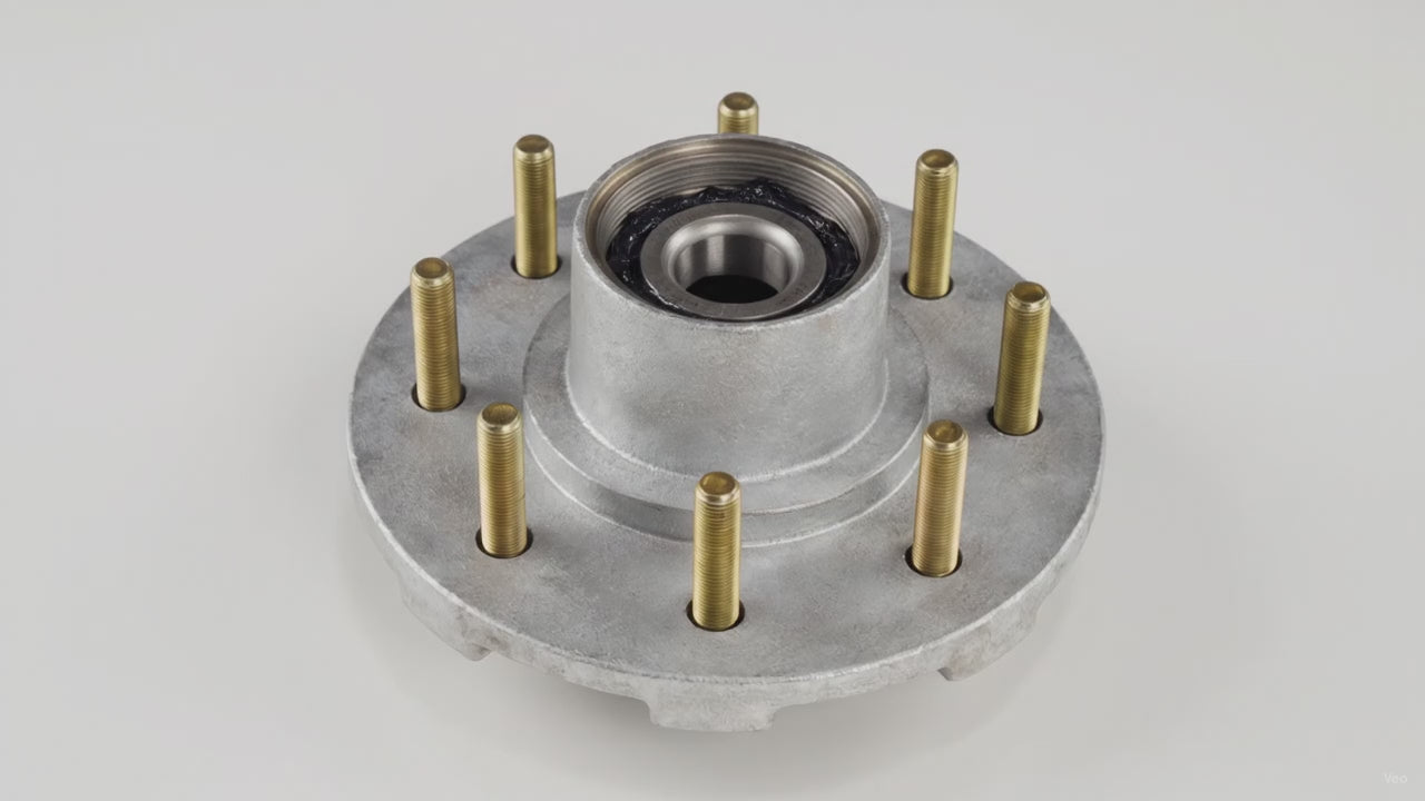 DeeMaxx Galvanized Hub Kit, 8 on 6.5" 7K, Threaded (HUB-865T-7K-GALV-KIT) – product video