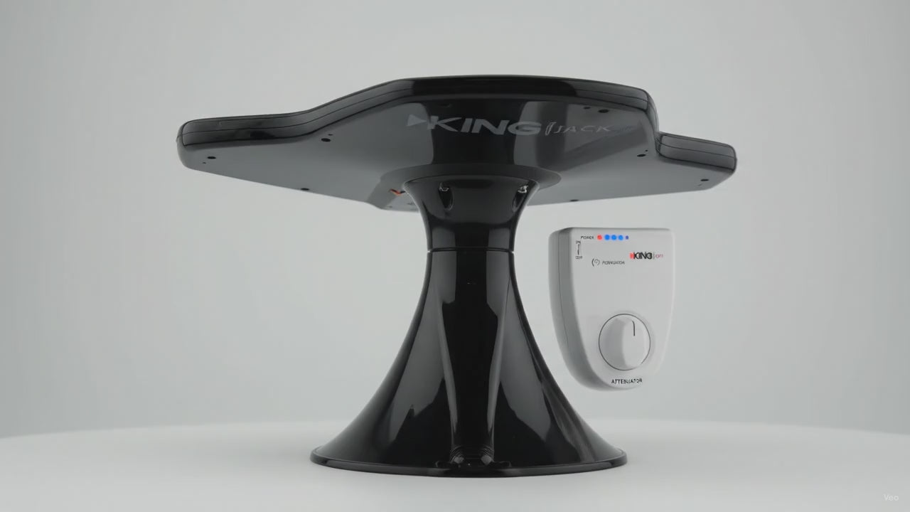 KING Jack OA8501 HDTV Directional RV Antenna with Signal Meter, Black – product video