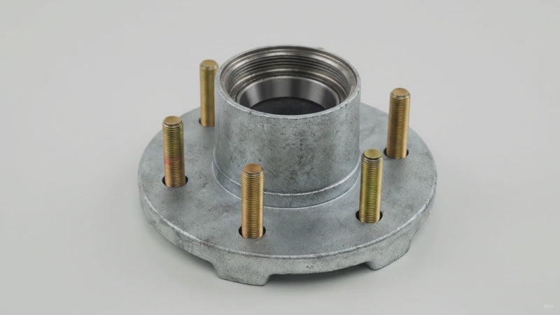DeeMaxx Galvanized Threaded Hub, 6 on 5.5", 2-7/8"-12 Cap Thread (HUB-655T-GALV) – product video