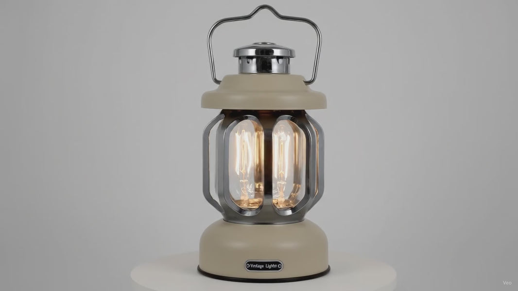 Vintage Rechargeable LED Camping Lantern Retro – product video