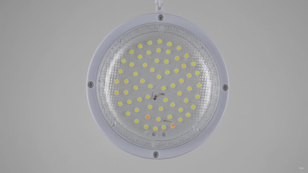 RV Porch Light 1000LM 12V Round 8.5" – product video