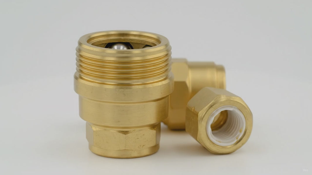 Brass Gas Quick-Connect Fitting | 11mm Hose Barb Propane Coupler – product video