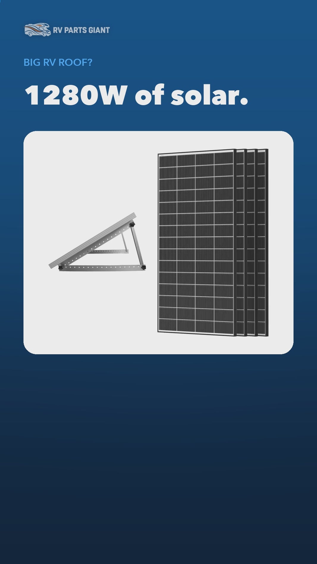 Renogy 1280W Solar Panels with Tilt Mounts product video by RV Parts Giant