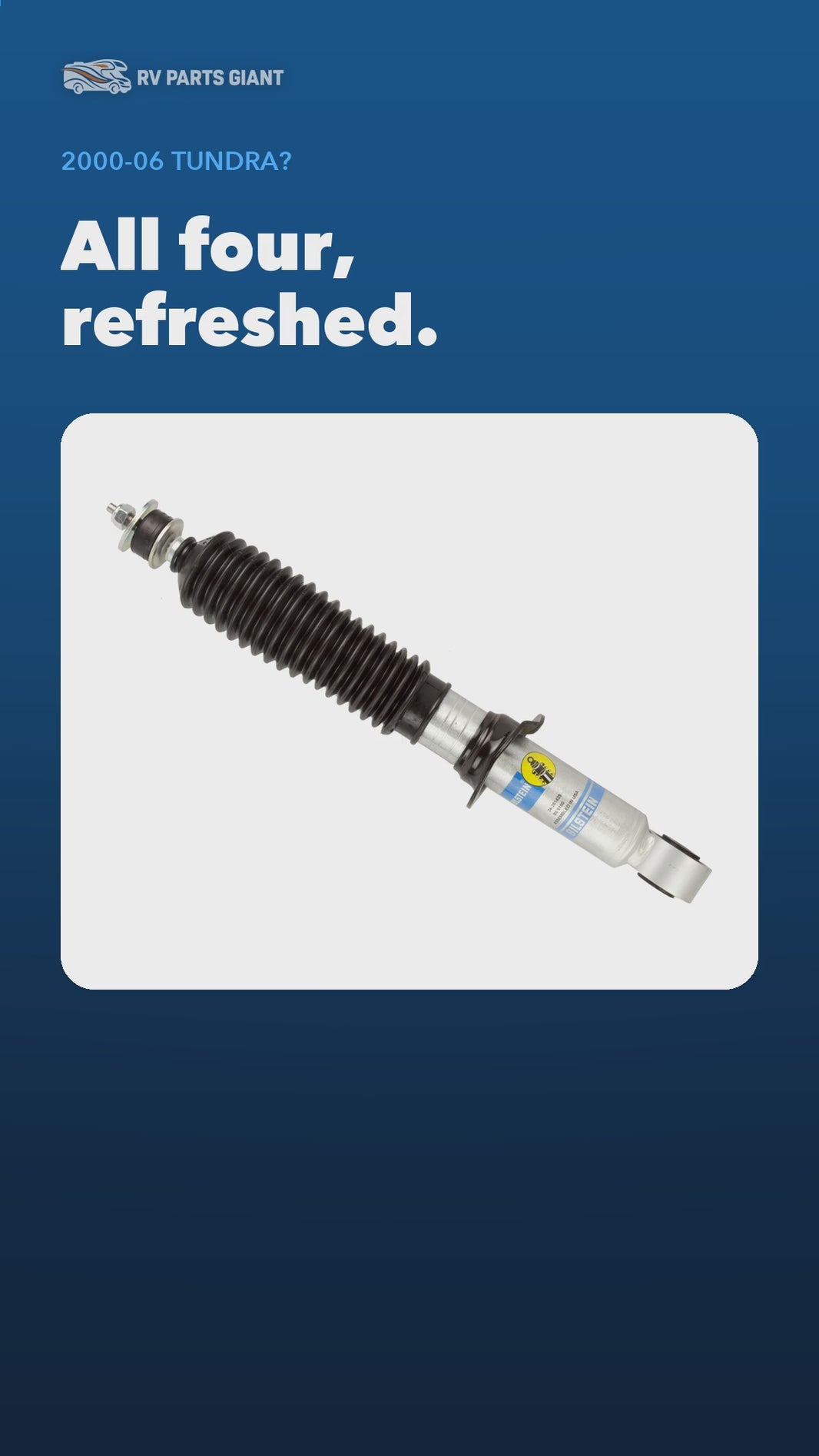 Bilstein B8 5100 4-Shock Set Tundra 2000-2006 product video by RV Parts Giant
