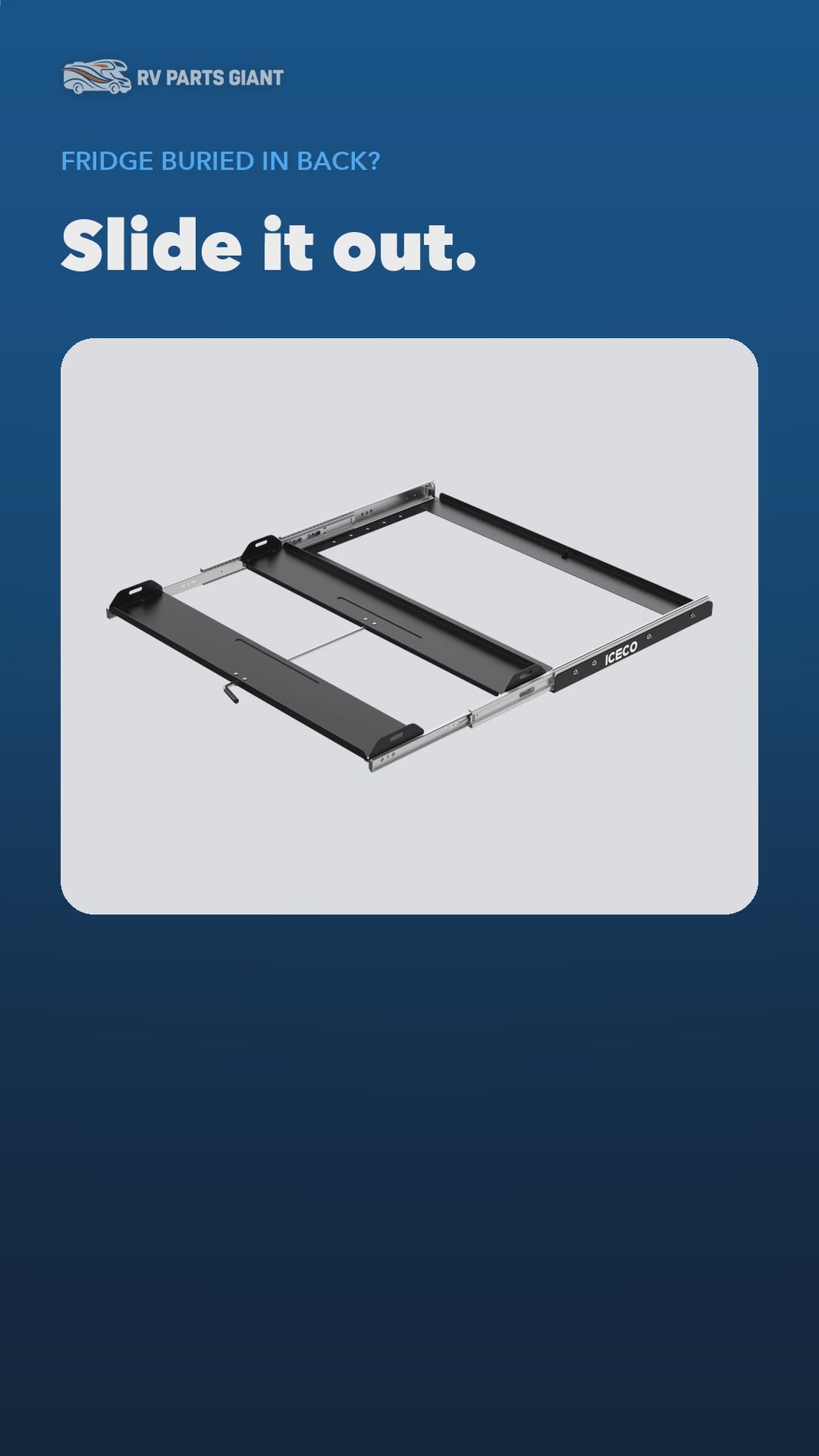 ICECO Side Pull Fridge Slide product video by RV Parts Giant