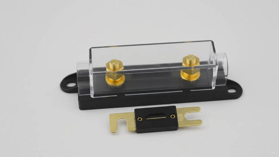 Rich Solar ANL Fuse Holder with Fuse Choose Amp: 20A, 30, 40A, 60A, 80A, 100A, 150A, 300A – product video