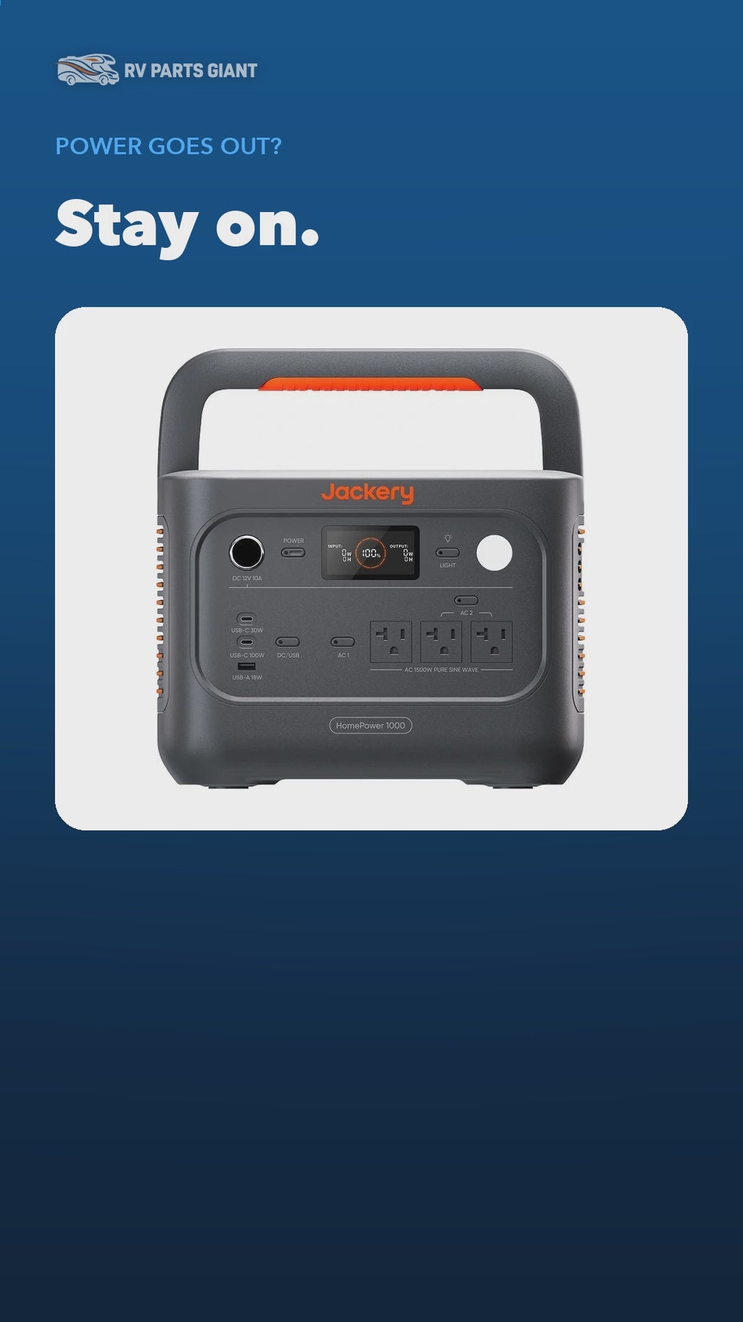 Jackery HomePower 1000 v2 Portable Power Station product video by RV Parts Giant