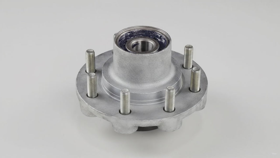 DeeMaxx Galvanized Hub Kit, 8 on 6.5", 9/16" Studs, Threaded (HUB-865T-9-GALV-KIT) – product video