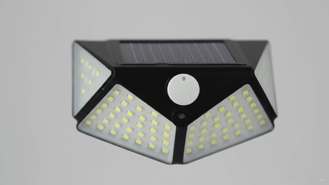 Solar Motion Sensor Entrance Light 140LED – product video