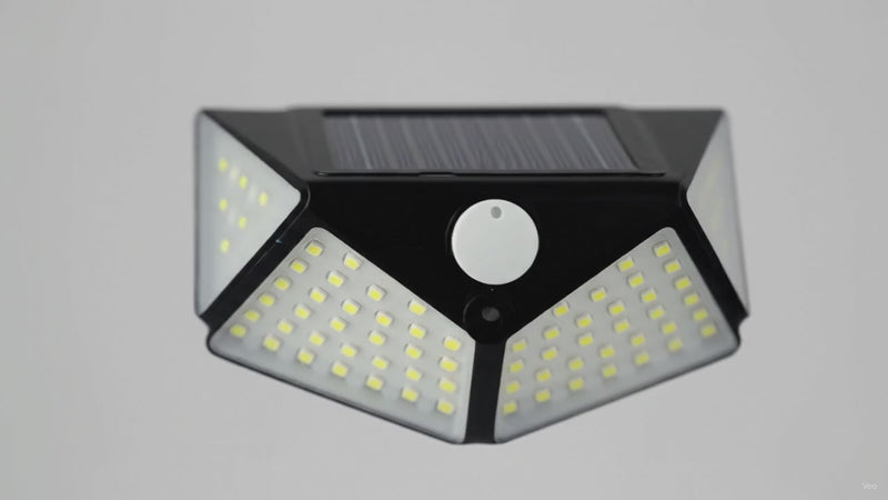 Solar Motion Sensor Entrance Light 140LED – product video