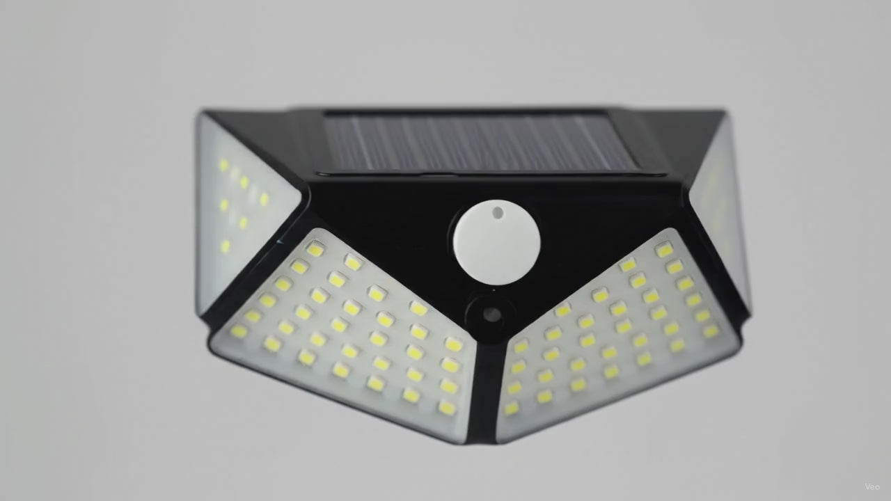 Solar Motion Sensor Entrance Light 140LED – product video