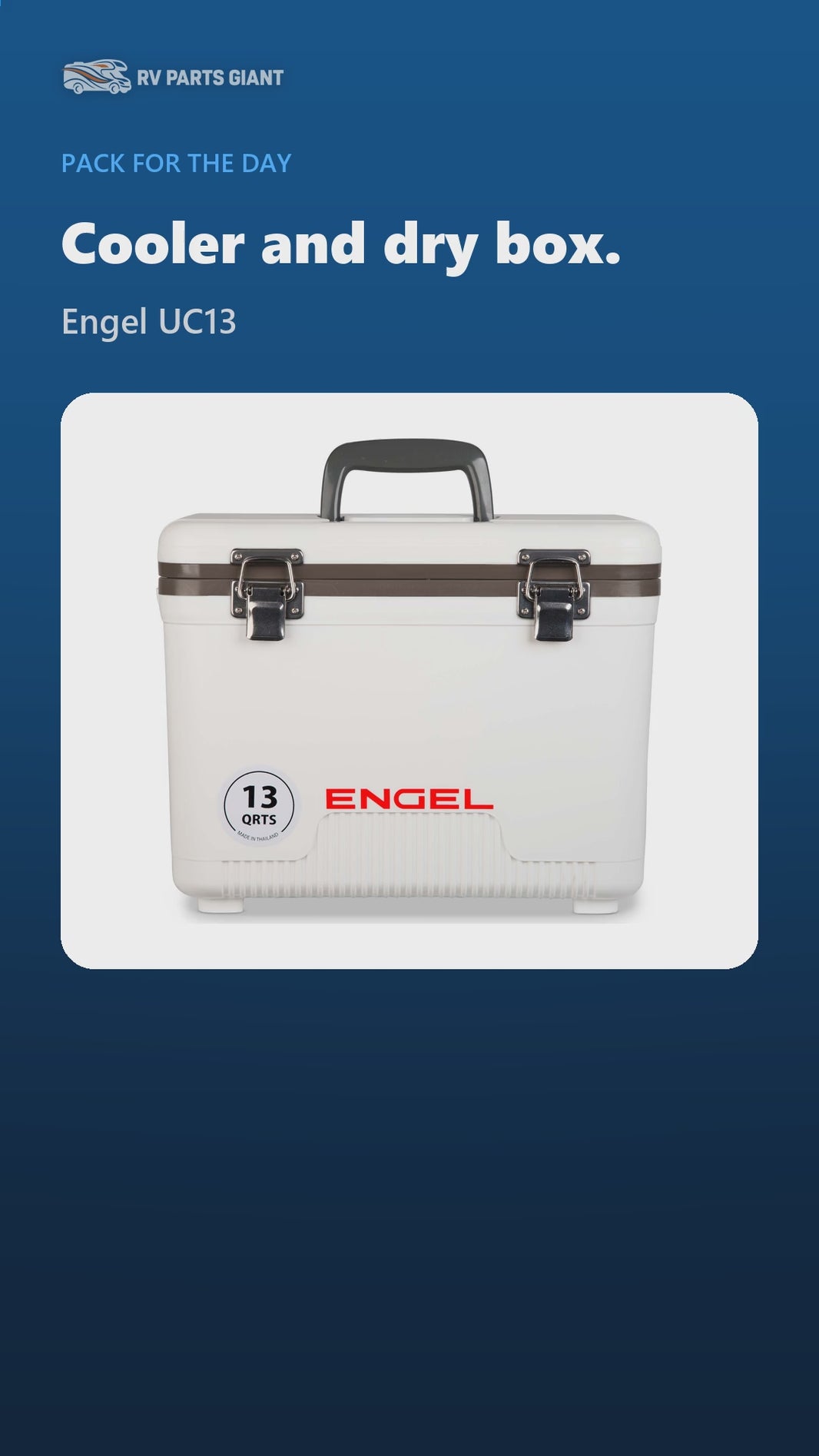 Engel UC13 13 Qt Dry Box Cooler product video by RV Parts Giant