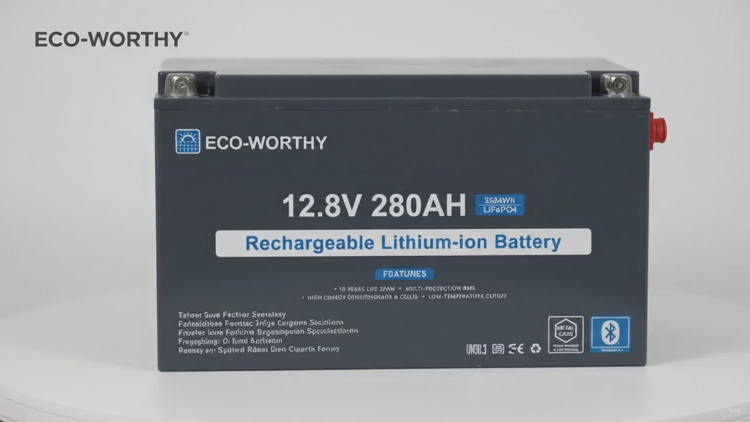 Eco-Worthy 12V 280Ah LiFePO4 Lithium Battery with Bluetooth – product video