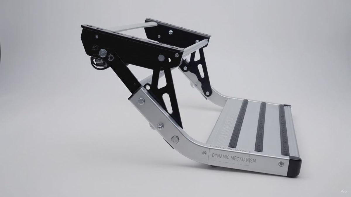 Electric Retractable RV Step with LED Light, 1-Step, 400 lbs – product video
