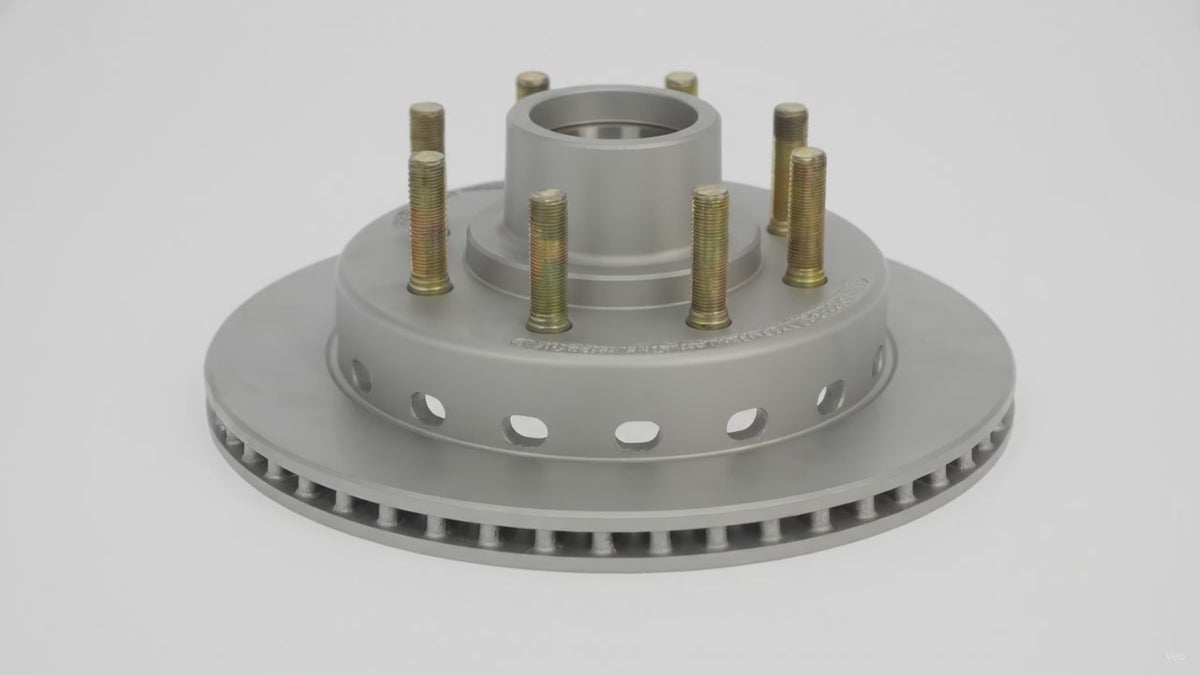 DeeMaxx 13.1" Rotor and Hub Non-Threaded Grease Integral 8K with 8 Lug 5/8" Wheel Studs MAXX Coating Inner… (RTR/HUB-131-8KNT-.62-MAXX) – product video