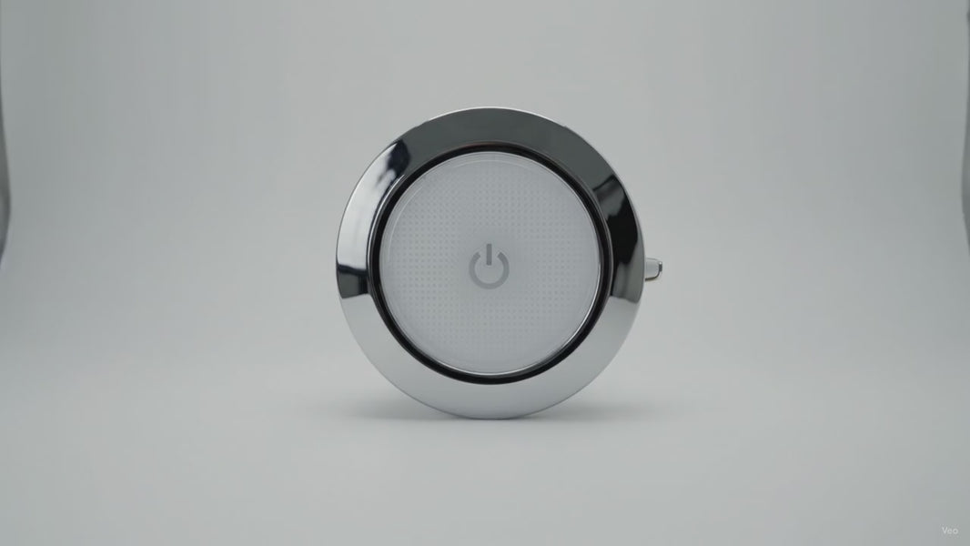 12V LED Touch Ceiling Light Ø70mm | RV Puck Light 3000K Warm White | IDL60S-T-12V – product video
