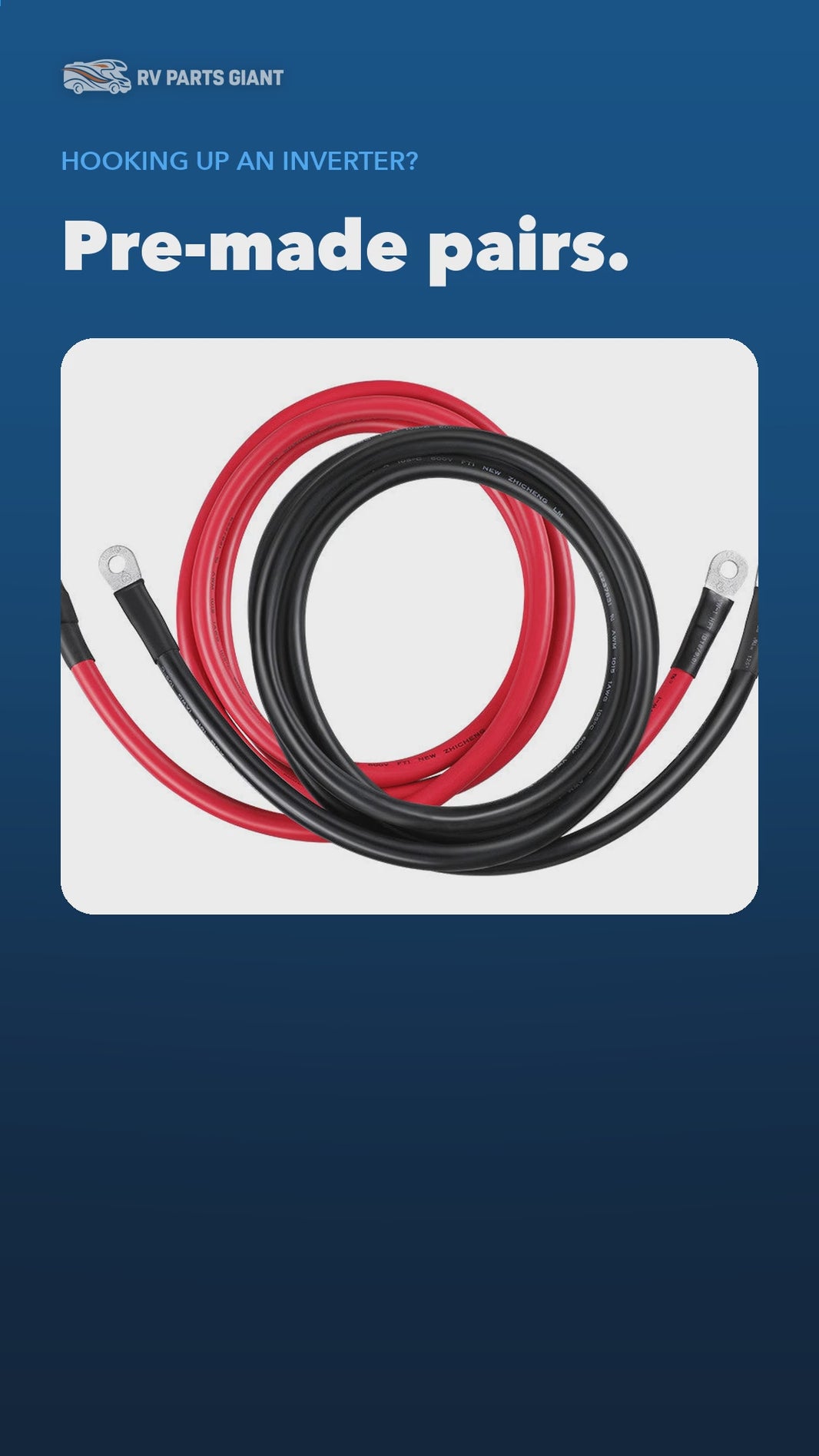 Renogy Battery to Inverter Cables product video by RV Parts Giant