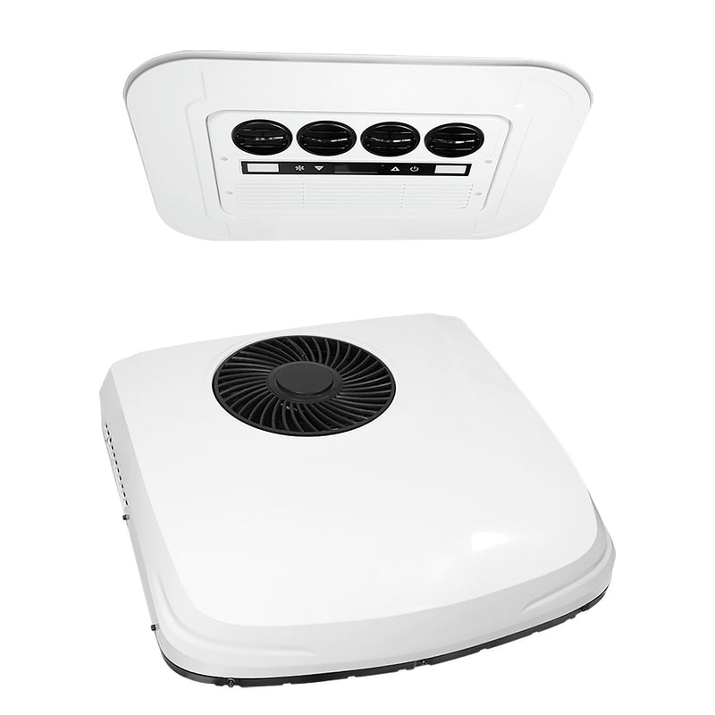 OutEquipPro Summit 2 12V rooftop RV air conditioner, white