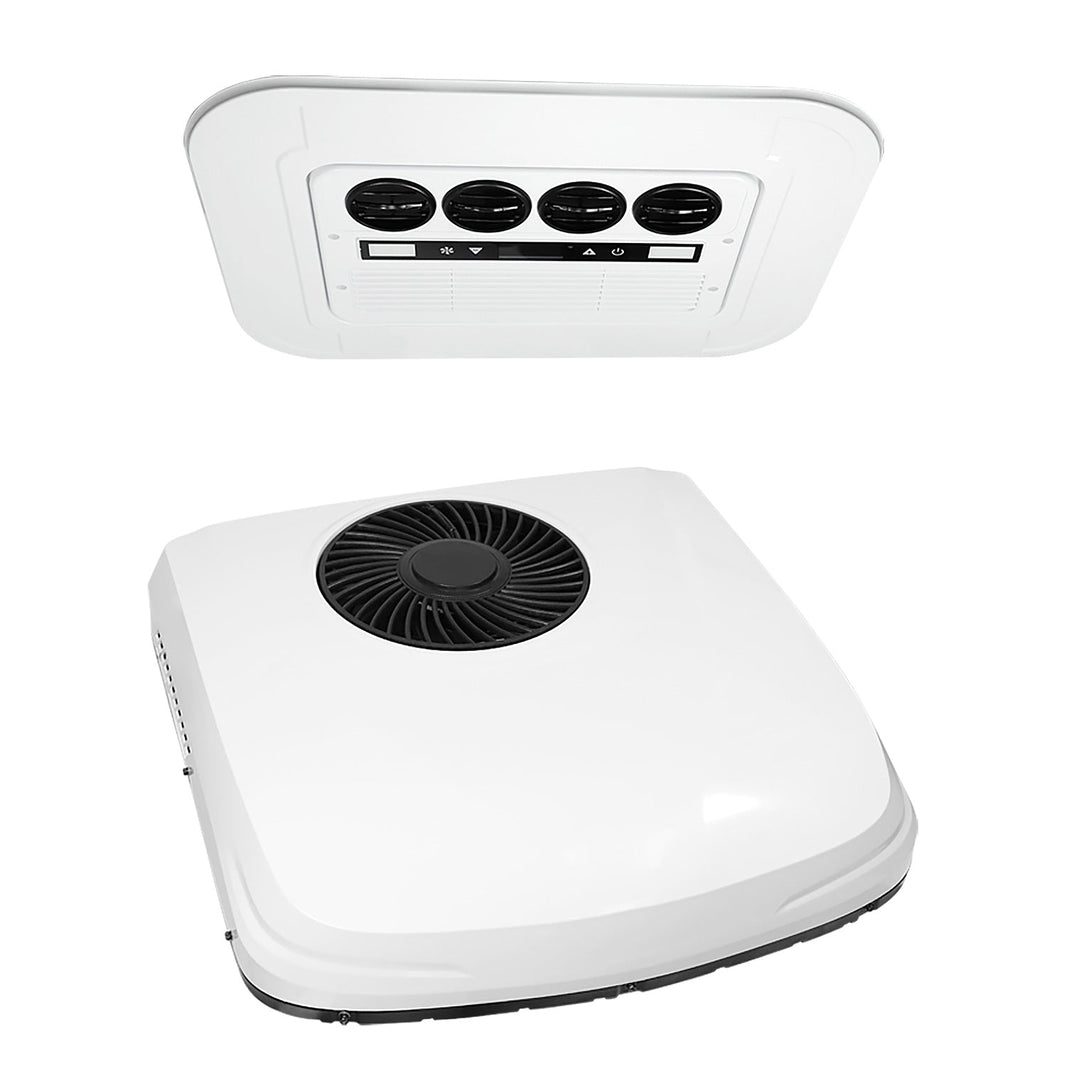 OutEquipPro Summit 2 24V rooftop RV air conditioner, white
