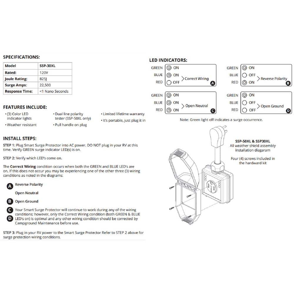 Progressive Industries 30 amp surge protector