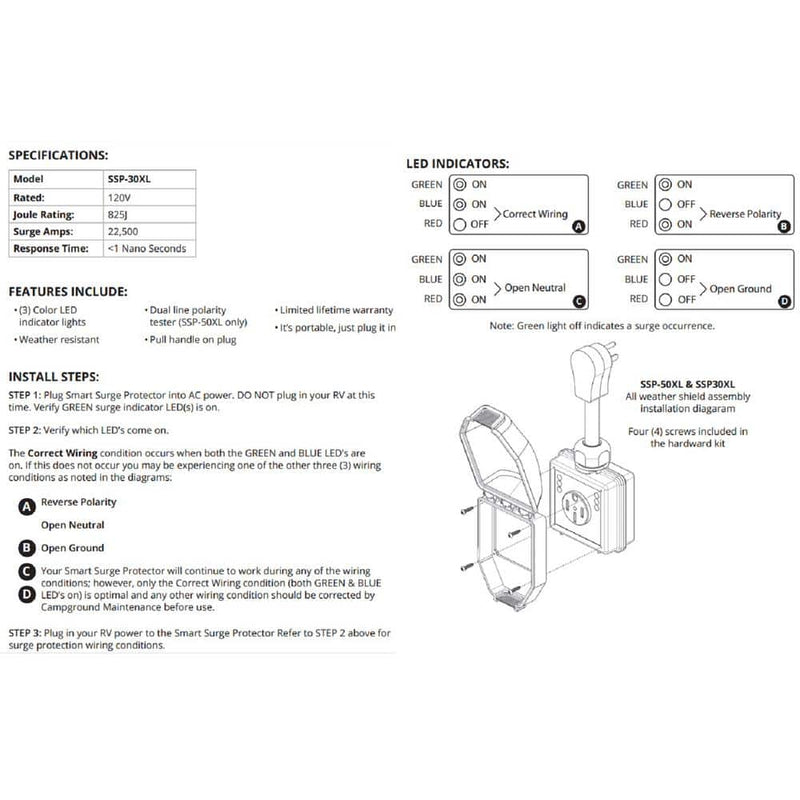 Progressive Industries 30 amp surge protector