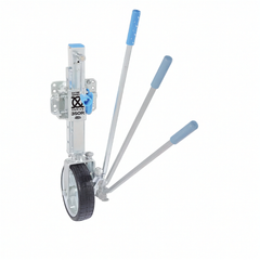 ARK XO350R ratchet style trailer jack with solid rubber tire