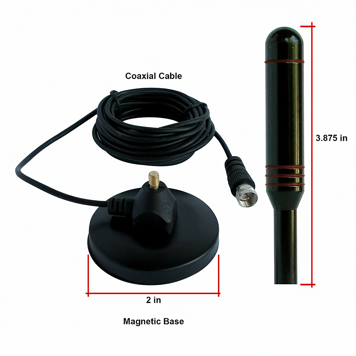 Luxtronic portable HDTV antenna with magnetic base - view 3