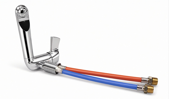 Dometic 3313070.001 Fold-Down RV Galley Faucet, Chrome