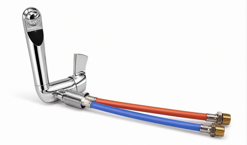 Dometic fold-down RV galley faucet chrome finish - view 2
