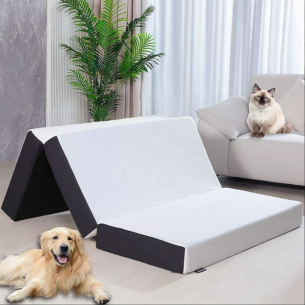 Tri-fold memory foam mattress topper Queen size