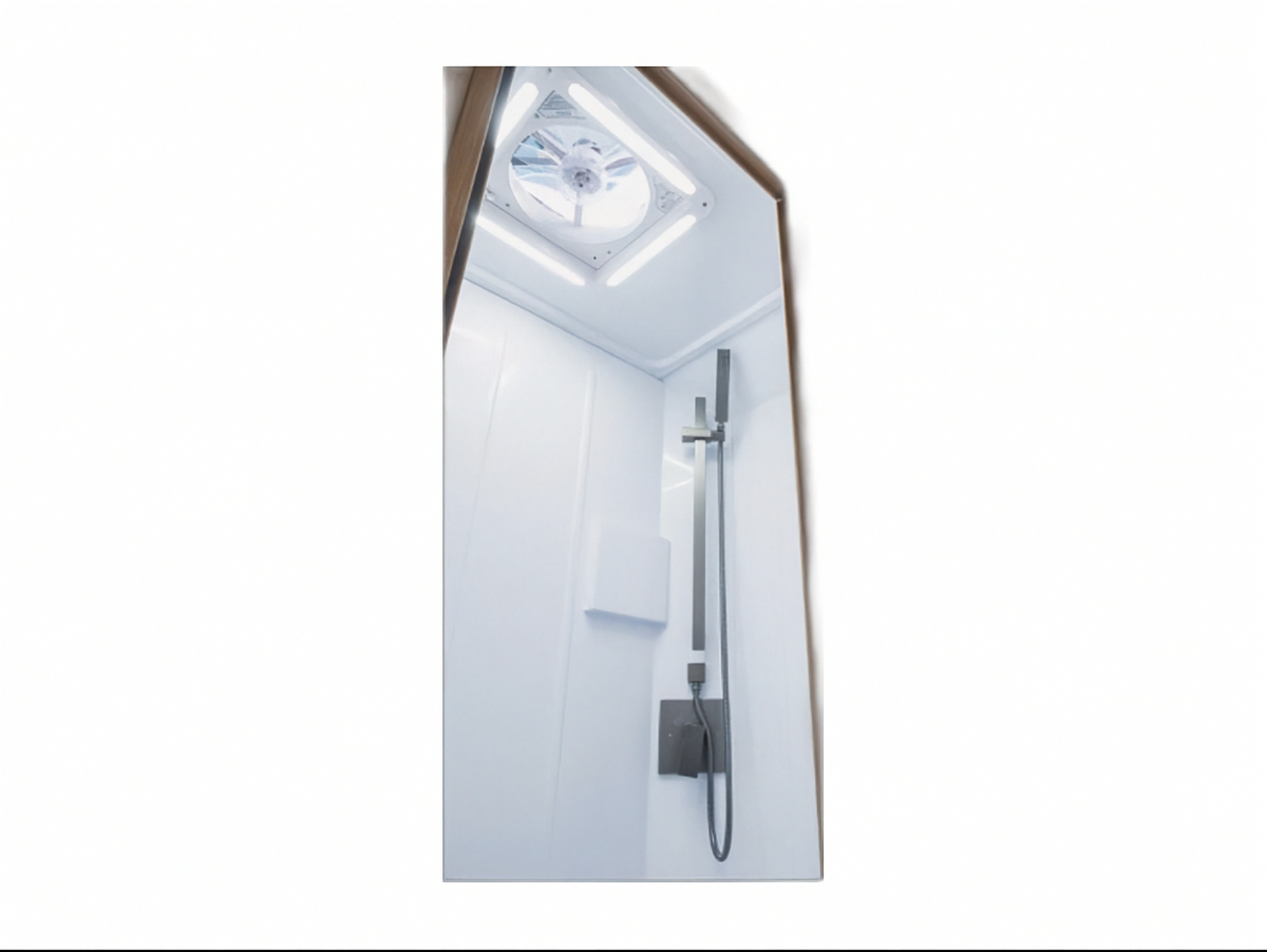 Black Series frameless glass and aluminum shower door