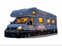 RV winter skirting with steel mesh reinforcement