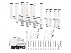 Cargo trailer ladder rack side mount with ladder