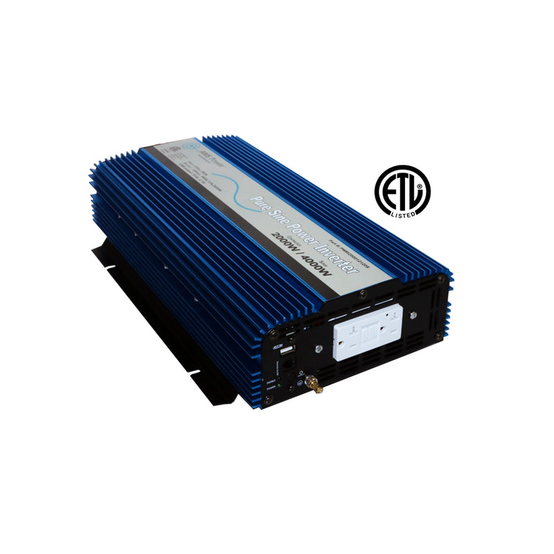AIMS Power 2000W Pure Sine Power Inverter 12V with USB and Remote Port - view 5