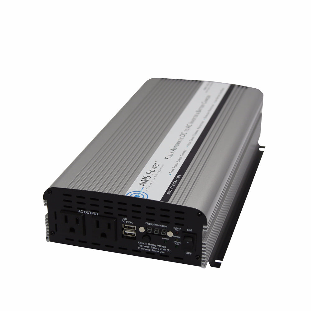 AIMS Power 1500W Modified Sine Inverter Charger with Transfer Switch