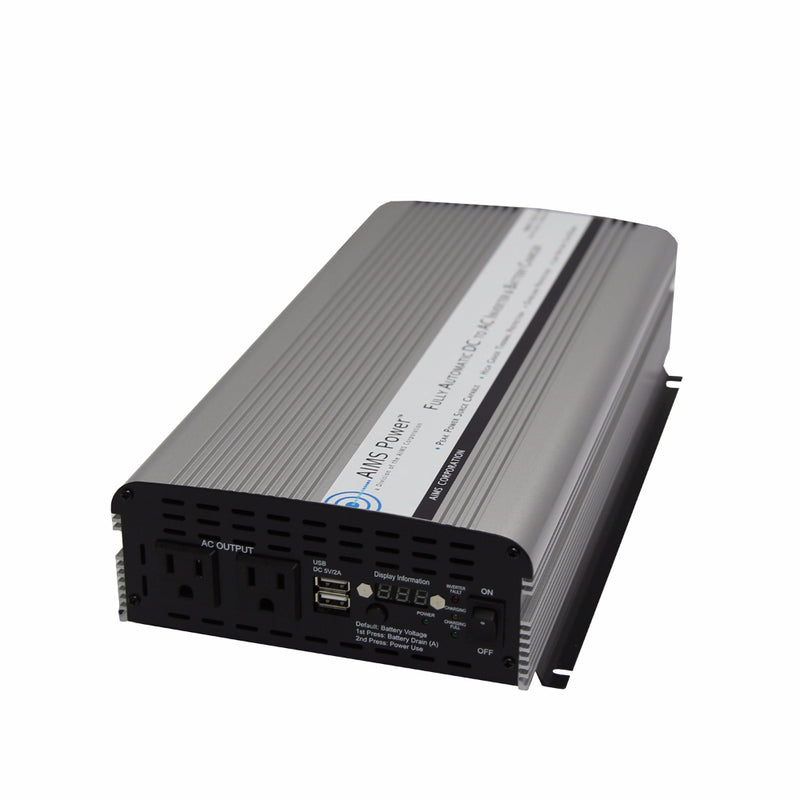 AIMS Power 1500W Modified Sine Inverter Charger with Transfer Switch