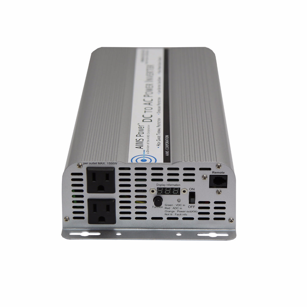 AIMS Power 2500W Modified Sine Power Inverter 12V - view 2