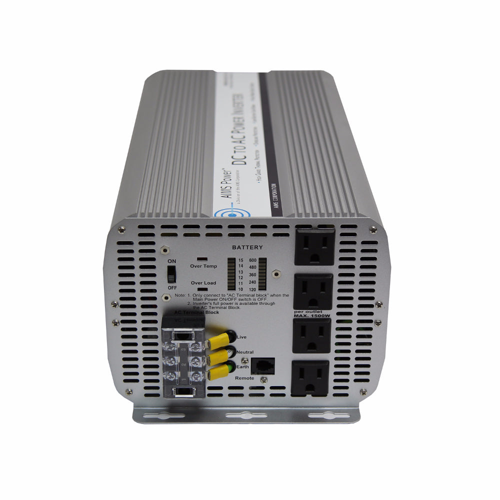 AIMS Power 5000W Modified Sine Power Inverter 12V - view 4